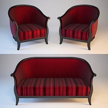 Elegant Mobilsedia Duchessa Sofa 3D model image 1 