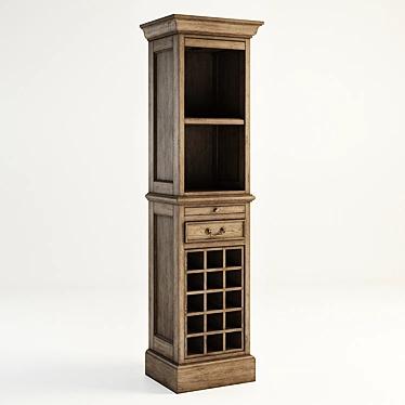 Vintage Wine Storage Cabinet 3D model image 1 