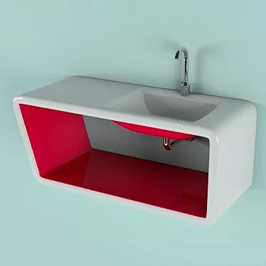 Italian Althea Ceramica Design Outline Sink 3D model image 1 