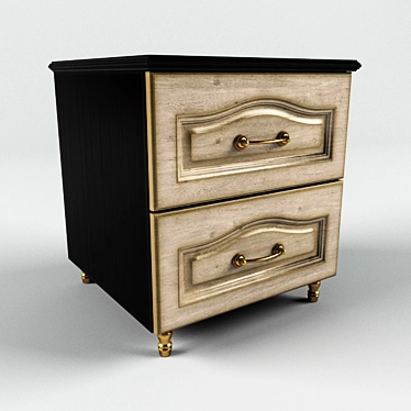 Classic Style Bedside Table 3D model image 1 