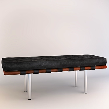 Modern Barcelona Bench - Elegant and Versatile 3D model image 1 