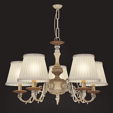 Sabrine Classic 5-Light Chandelier 3D model image 1 