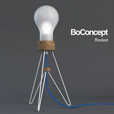 Contemporary Rocket Table Lamp 3D model image 1 
