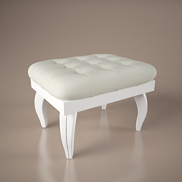 Classic Upholstered Ottoman 3D model image 1 