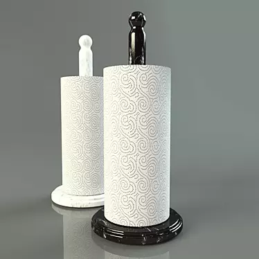 Marble Towel Holder: Stylish and Sturdy 3D model image 1 