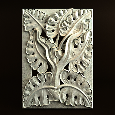 Nature-inspired Carving Ornament 3D model image 1 