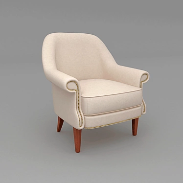 Elegant Textured Chair 3D model image 1 