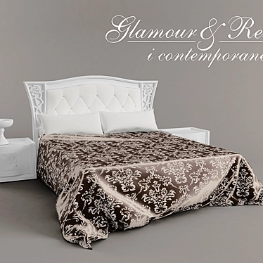 Elegant Vintage Coco Bed 3D model image 1 