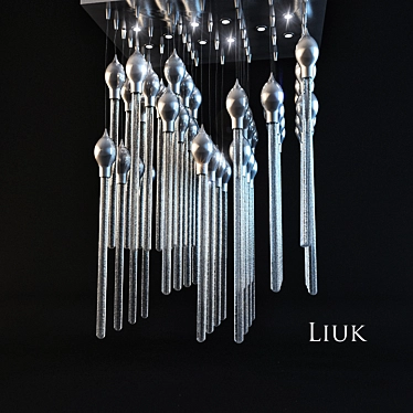 Elegant Barovier&Toso Liuk Chandelier 3D model image 1 