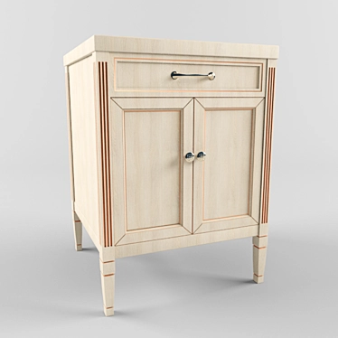 Classic Style Entryway Cupboard 3D model image 1 
