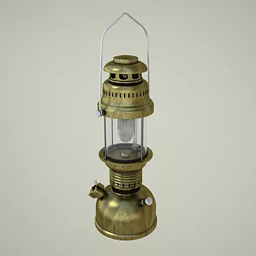 Antique Gas Lamp 3D model image 1 