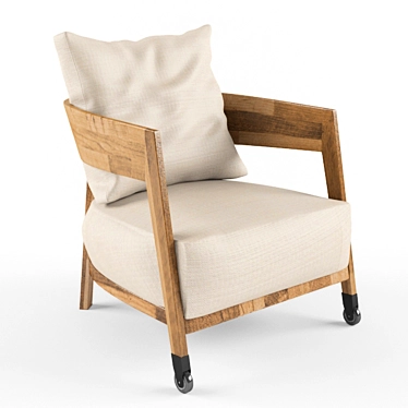 Caroline Chair: Modern, Mobile, Flexform 3D model image 1 