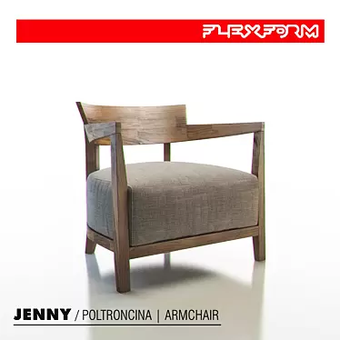 Elegant Flexform Jenny Armchair 3D model image 1 