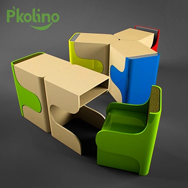 Pkolino Compact Desk & Chair 3D model image 1 