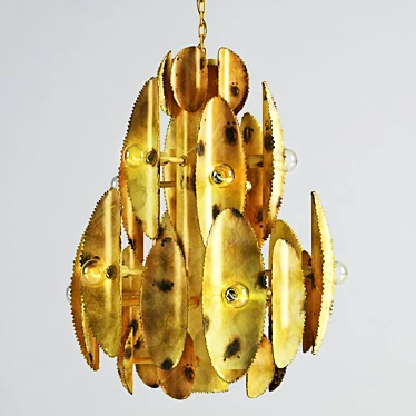 Rustic Metal Chandelier 3D model image 1 
