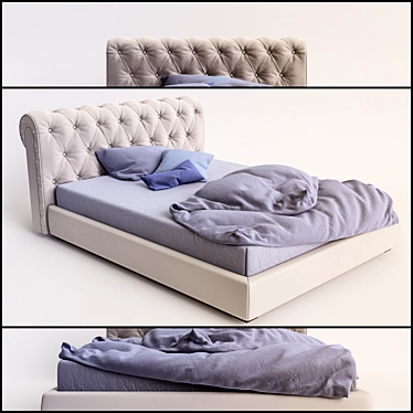 Luxury Bolzan Letti Bed - EXIGE 3D model image 1 