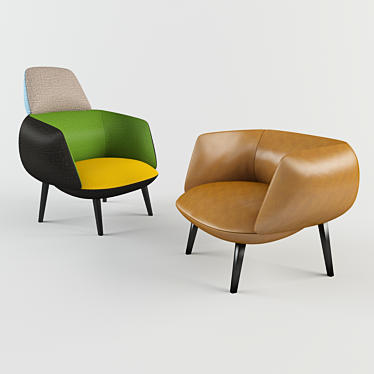 Stylish Betty Armchair by Maxdesign 3D model image 1 