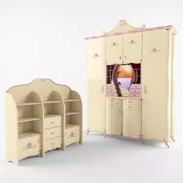 Orchidea Kids Furniture Set: Functional & Stylish 3D model image 1 