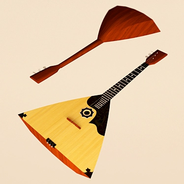 Authentic Russian Folk Instrument: Balalaika 3D model image 1 