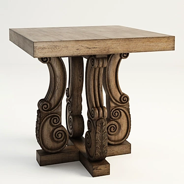 Rosalie Side Table: Elegant and Functional 3D model image 1 