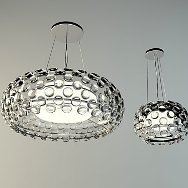Elegant Glass Chandeliers 3D model image 1 