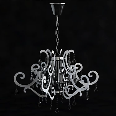 Lux Lavanda Crystal Ceiling Light 3D model image 1 