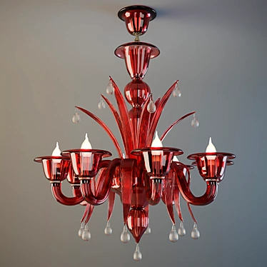Elegant Murano Chandelier 7429 3D model image 1 