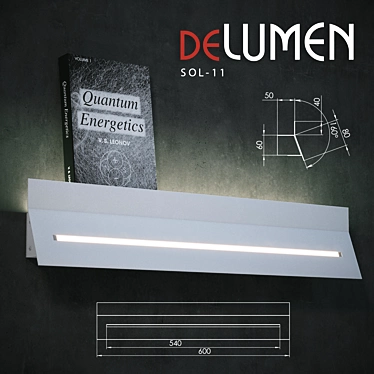 Modern Metal Wall Light: deLUMEN SOL-11 3D model image 1 