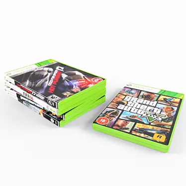 4 Discs Xbox 360 Bundle 3D model image 1 