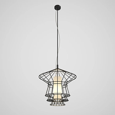 Elegant Zeppelin Pendant Light 3D model image 1 