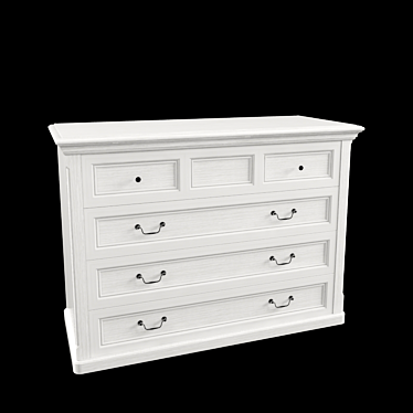 Elegant Wooden Chest of Drawers 3D model image 1 