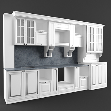 Classic Style "Oksana" Kitchen 3D model image 1 