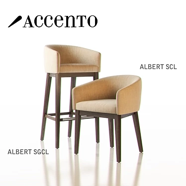 Accentuating Style with ACCENTO ALBERT Chairs 3D model image 1 