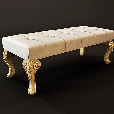 Felisa Wood Bench 3D model image 1 