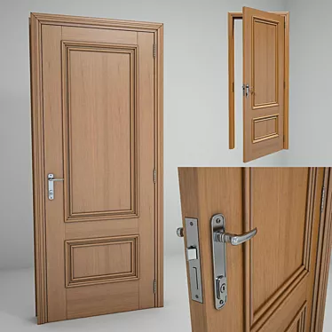 Brazilian Standard Wooden Door 3D model image 1 