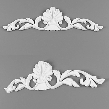 Elegant Door Medallion 3D model image 1 