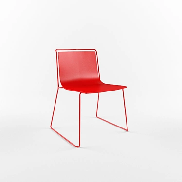 Sleek Sled Base Chair 3D model image 1 