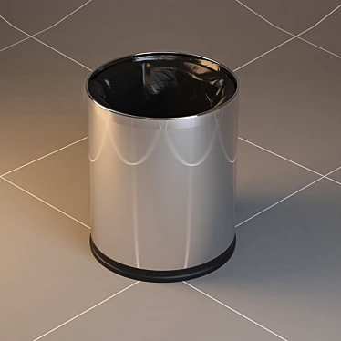 Sleek Waste Can with Hidden Compartment 3D model image 1 