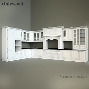 Venice Prestige Kitchen: Exquisite ONLYWOOD Perfection 3D model image 1 