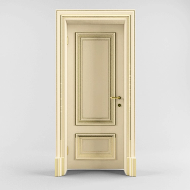 PALLADIO 110 PP Door - Elegant Varnished & Gilded Finish 3D model image 1 