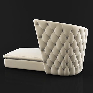 Modern Asymmetrical Upholstered Armchair 3D model image 1 