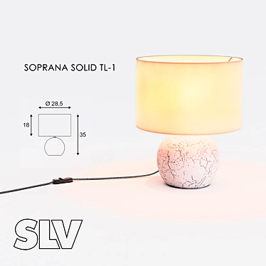 SLV Soprana Concrete Pendant 3D model image 1 