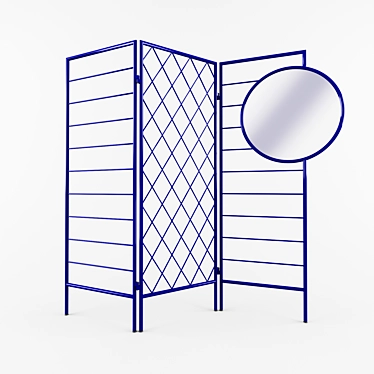 Elegant Room Divider 3D model image 1 