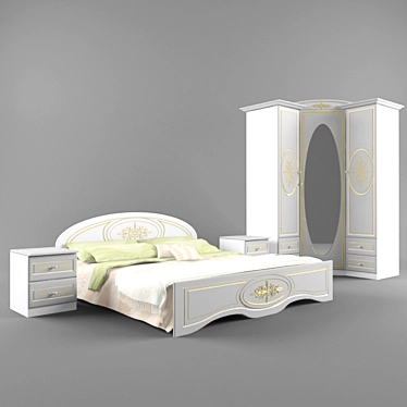 Classic Elegance: "Vasilisa" Bedroom Set 3D model image 1 