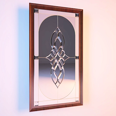 Mirrored Frame with Faceted Glass 3D model image 1 