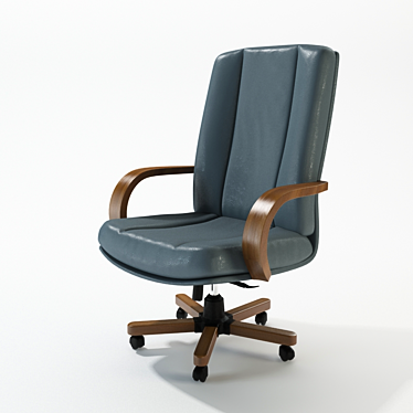 Elegant Leather Senator Chair 3D model image 1 