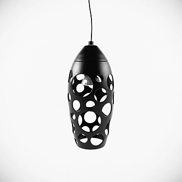 Black Glazed Pendant: Robert Abbey B253 Odyssey 3D model image 1 