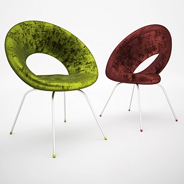 Sleek Circle Chair 3D model image 1 