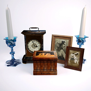 Antique Decor Set 3D model image 1 