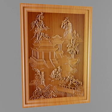 Wooden Wall Panels 3D model image 1 